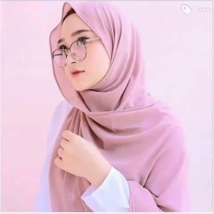 jilbab Pashmina Sabyan Diamond Italiano Hijab Segi Empat hijab panjang kerudung - DUSTY PINK