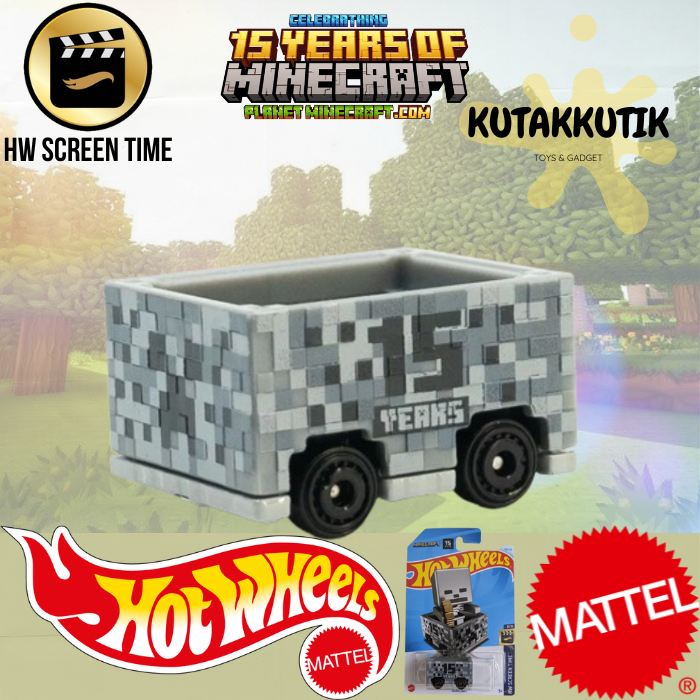 Hot Wheels Mobil Kart Minecart Minecraft Abu 15 Years Anniversary Lot G ...