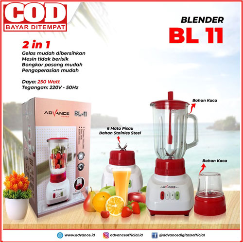 Advance Blender BL11 Suara Lebih Halus Tidak Brisik Lazada Indonesia