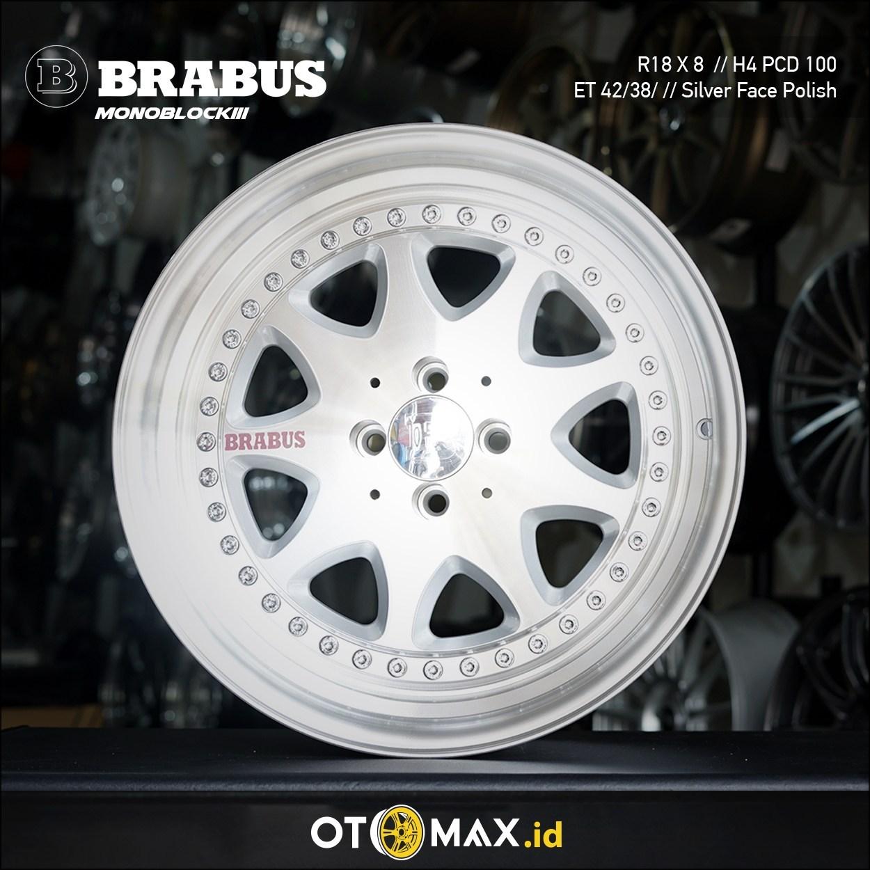 Velg Mobil Brabus Monoblock III Ring 18 Silver Full Polish