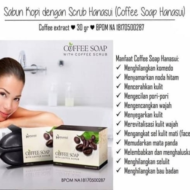 Hanasui Sabun Kopi Bpom Bisa Untuk Wajah Tubuh Dan Jmuga Menghilangkan Bau Badan Lazada Indonesia