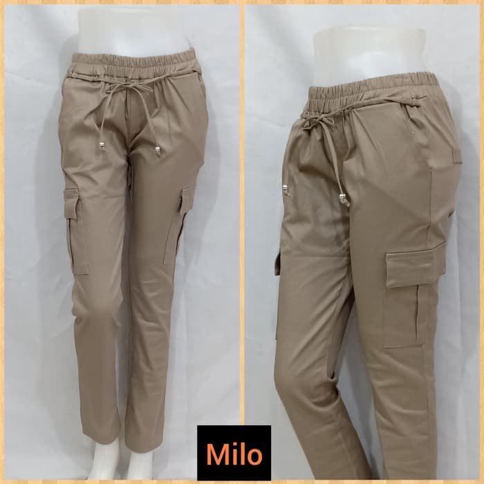 Koleksi Terbaru Celana Cargo Wanita Warna Beige | Ideku Unik