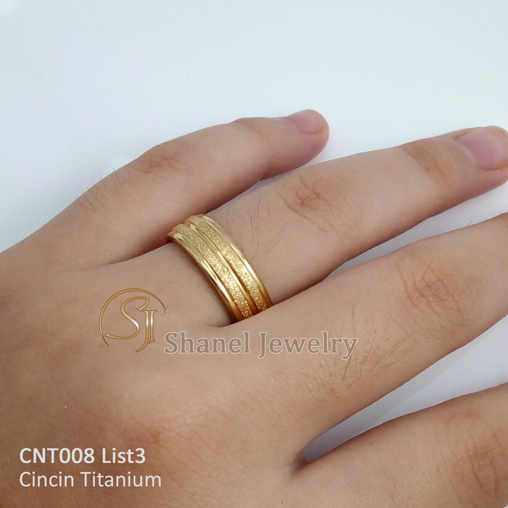 Couple Rings Cincin Kawin Cioncin Pasangan Titanium Permata untuk Pria Wanita Anti Karat Bagus buat hadiah kado CNT008 Shanel Jewelry
