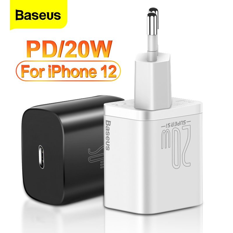 [Bộ sạc PD 20W] Cốc sạc nhanh BASEUS Super Si USB C 20W / 30W Hỗ trợ loại C PD dành cho điện thoại iPhone 12 Pro Max 11 Mini 8 Plus