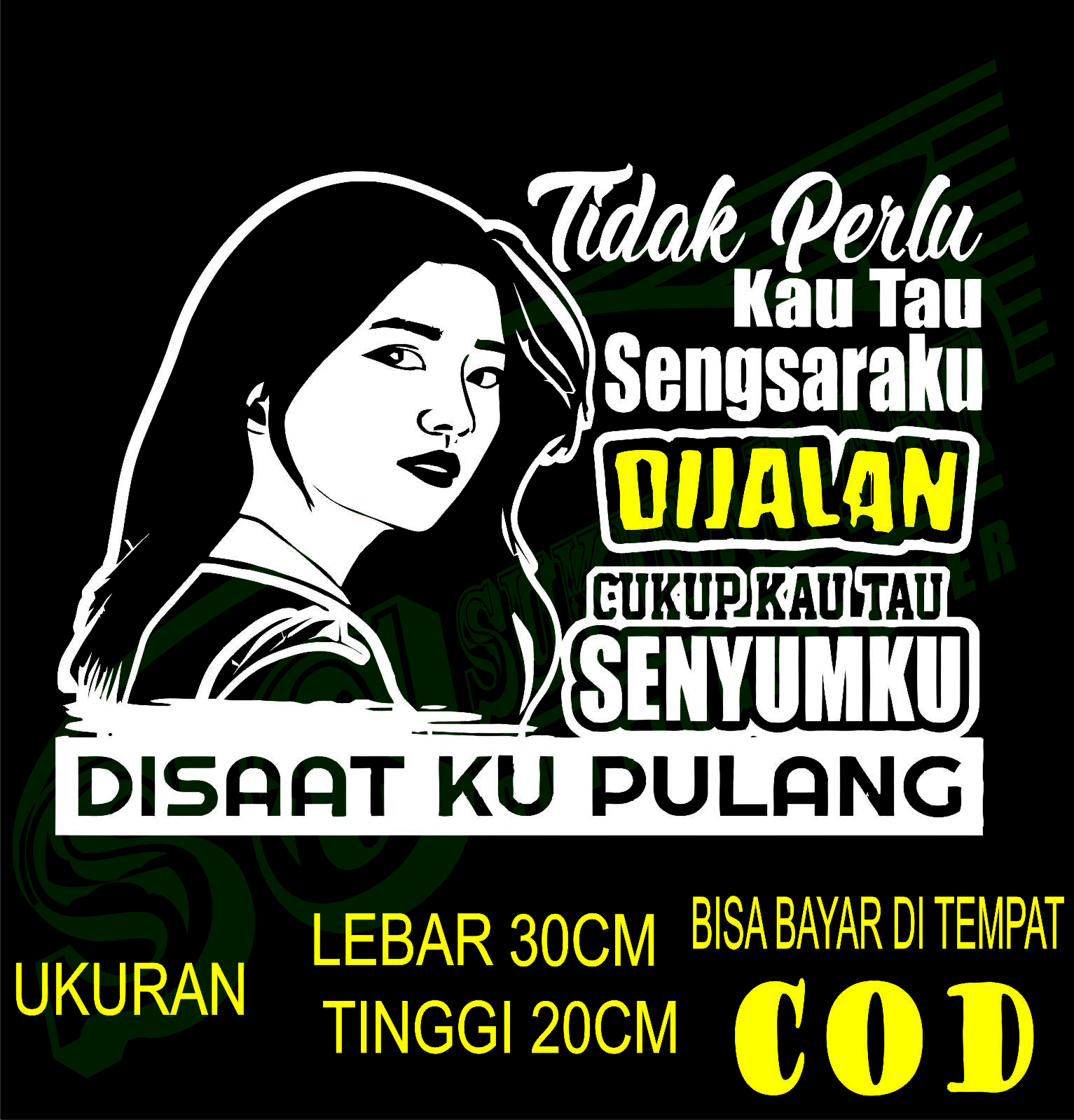 Stiker Truk Variasi Mobil Kata Kata Di Saatku Pulang Buat Di Truk Box Canter Dll Lazada Indonesia 6951