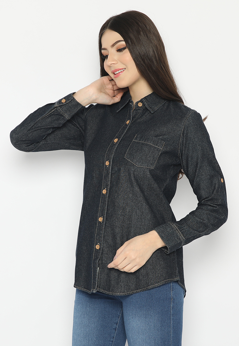 black denim shirts womens