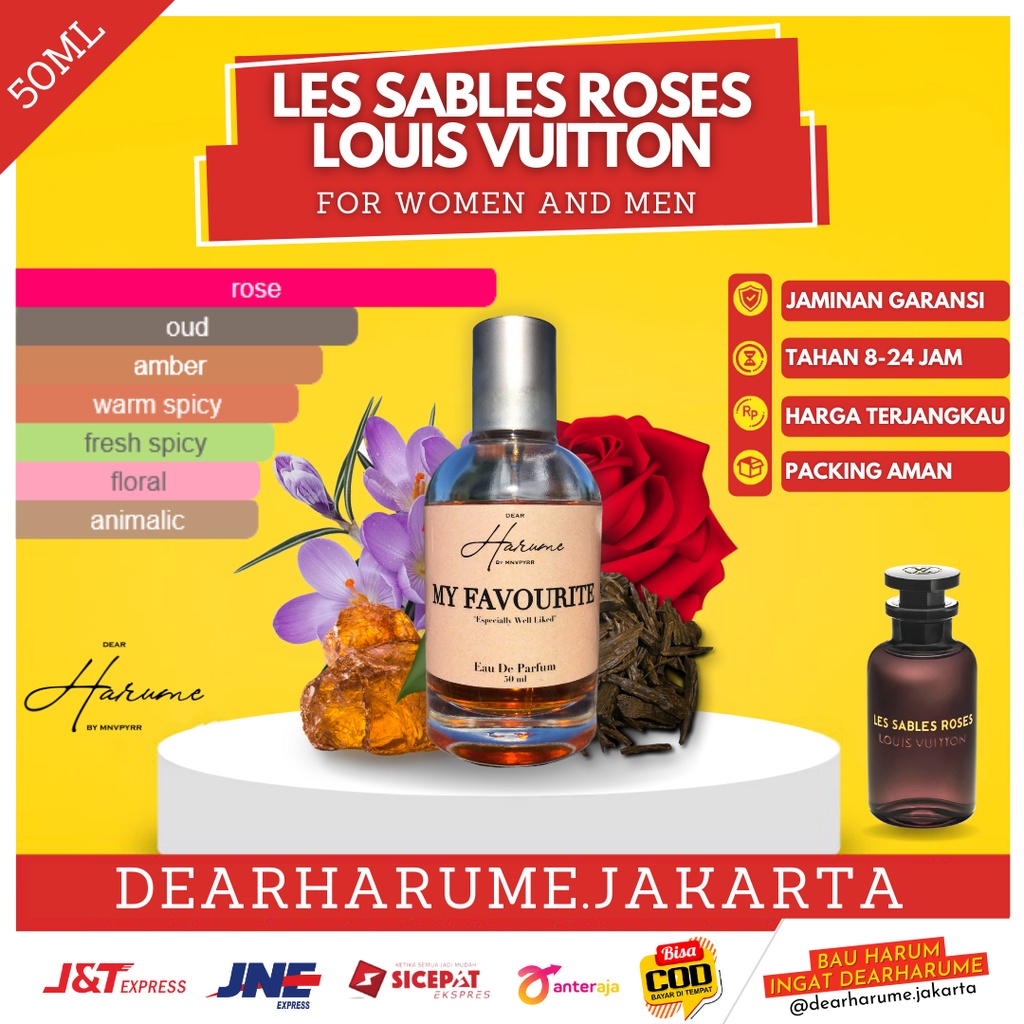 Jual Parfum Unisex LV Les Sables Roses Inspired Gowwee Perfume Pria Minyak  Wangi Parfum Wanita Spray