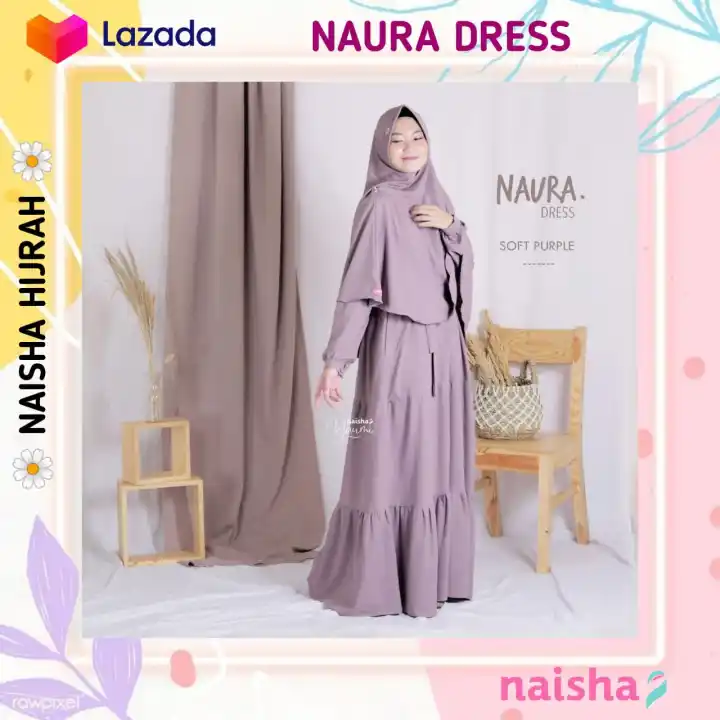 Cod Gamis Polos Murah Terbaru Gamis Naisha Gamis Syari Wanita Naisha Hijrah Naisha Katalog Baju Gamis Muslimah Naura Dress Soft Purple Lazada Indonesia