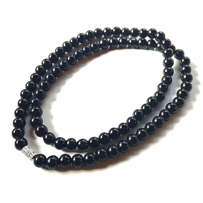 Kalung Pria Dan Wanita Batu Giok Hitam / Black Jade ( Asli Batu Alam ) By Bapitih.
