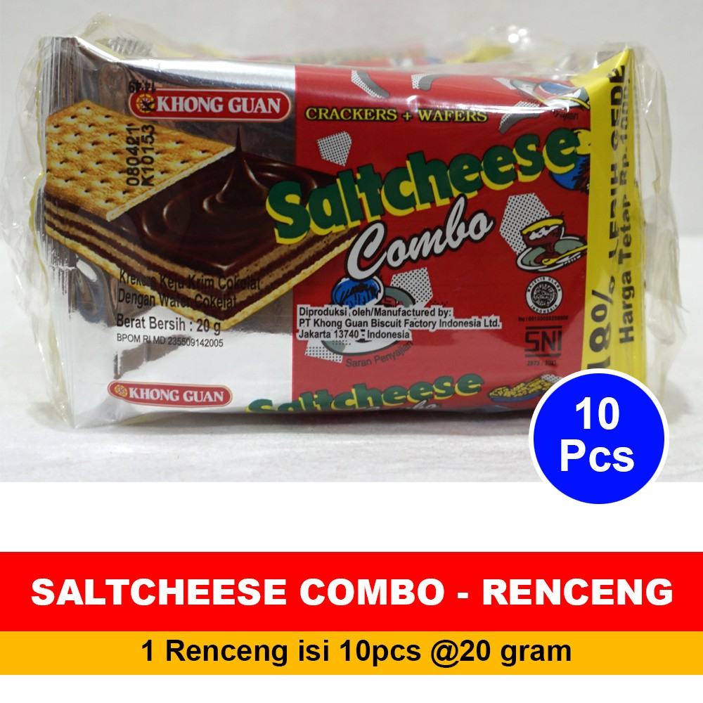 PROMO !!! Biskuit Biscuit Khong Guan Crackers+Wafer Saltcheese COMBO 10