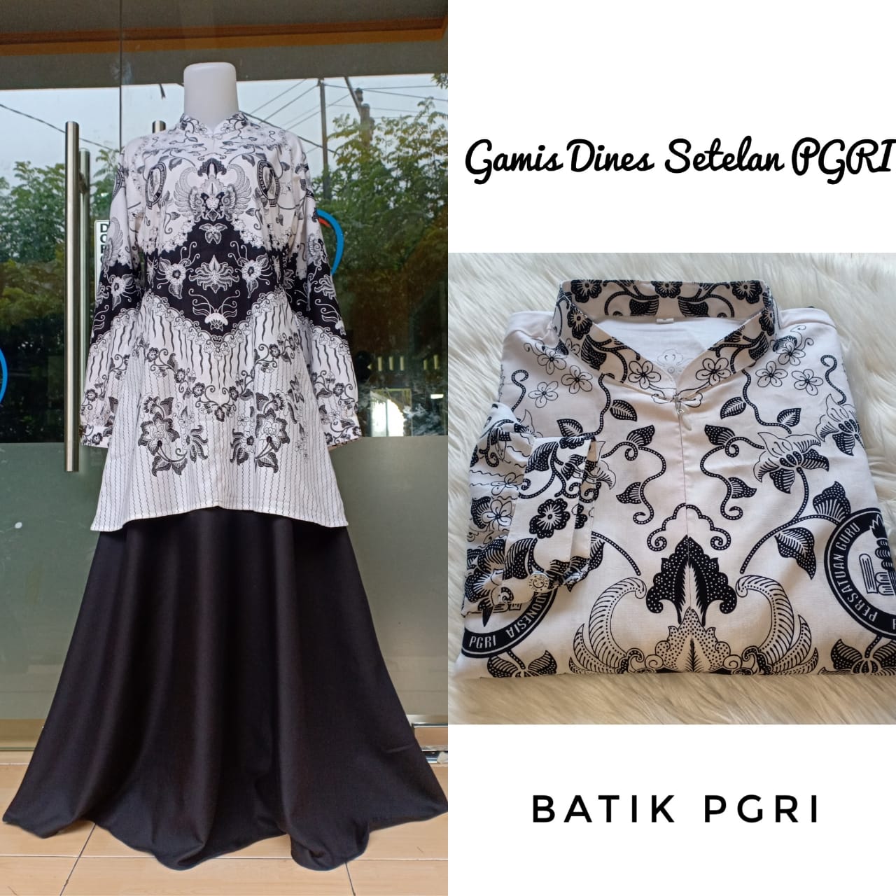 Batik PGRI. Baju Gamis Dewasa batik PGRI Dan Korpri Terbaru 2023 ...