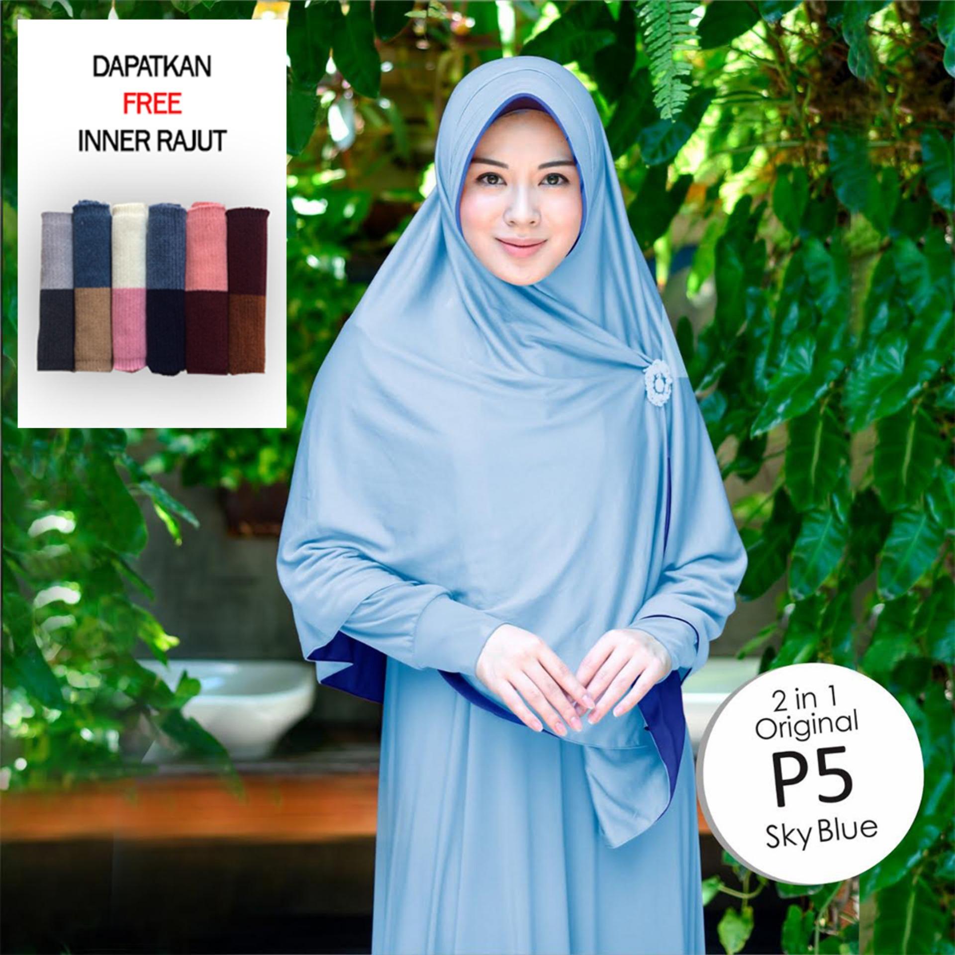 Jilbab 2 Warna / Kerudung Instan / Bergo Bolak balik / Jumbo Syari / Fashion Muslim Terbaru Wanita / Model Sekarang / Khimar Syari Panjang / Termurah Harga Grosir