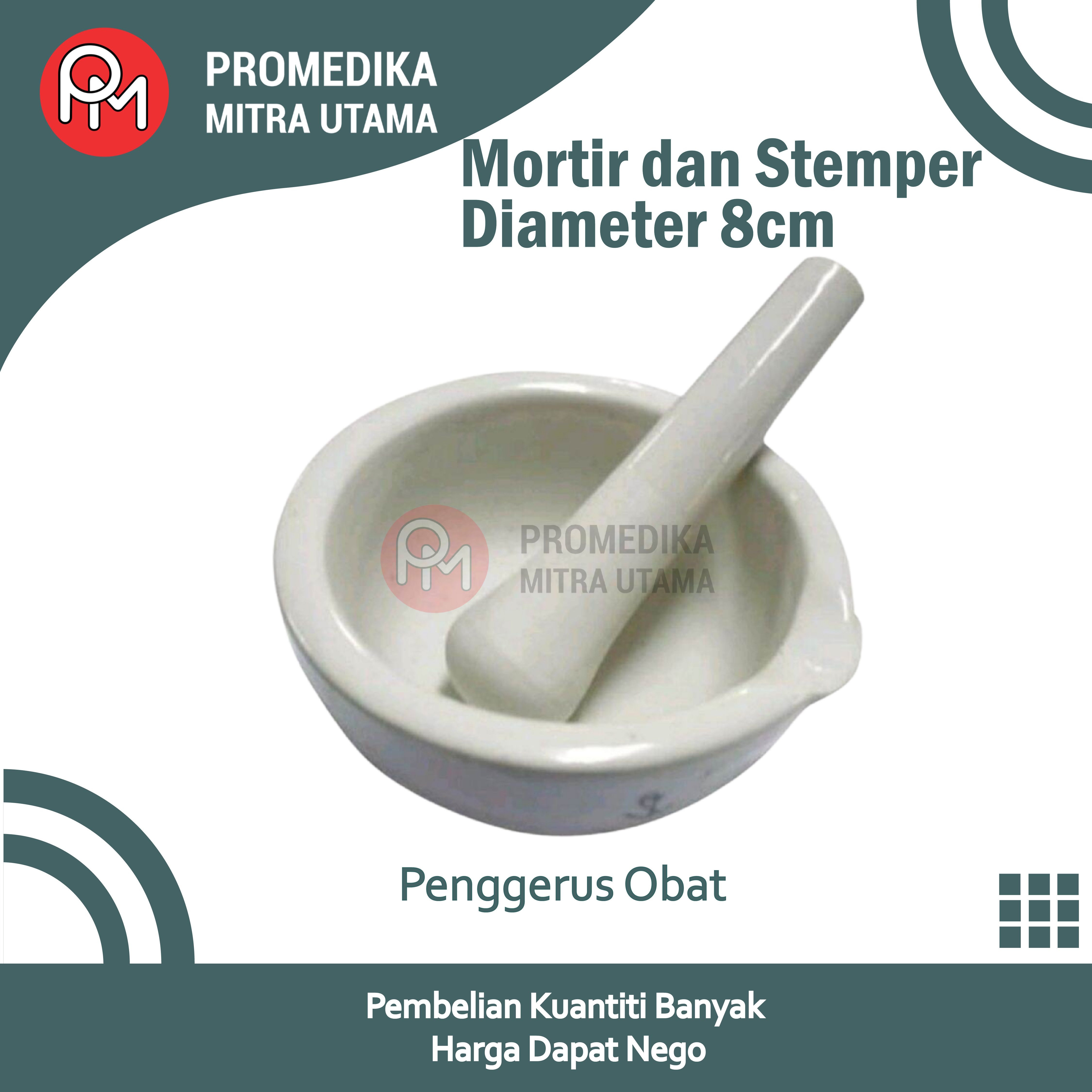 Mortir dan Stemper Berbagai Ukuran Penggerus Obat Lumpang Lazada