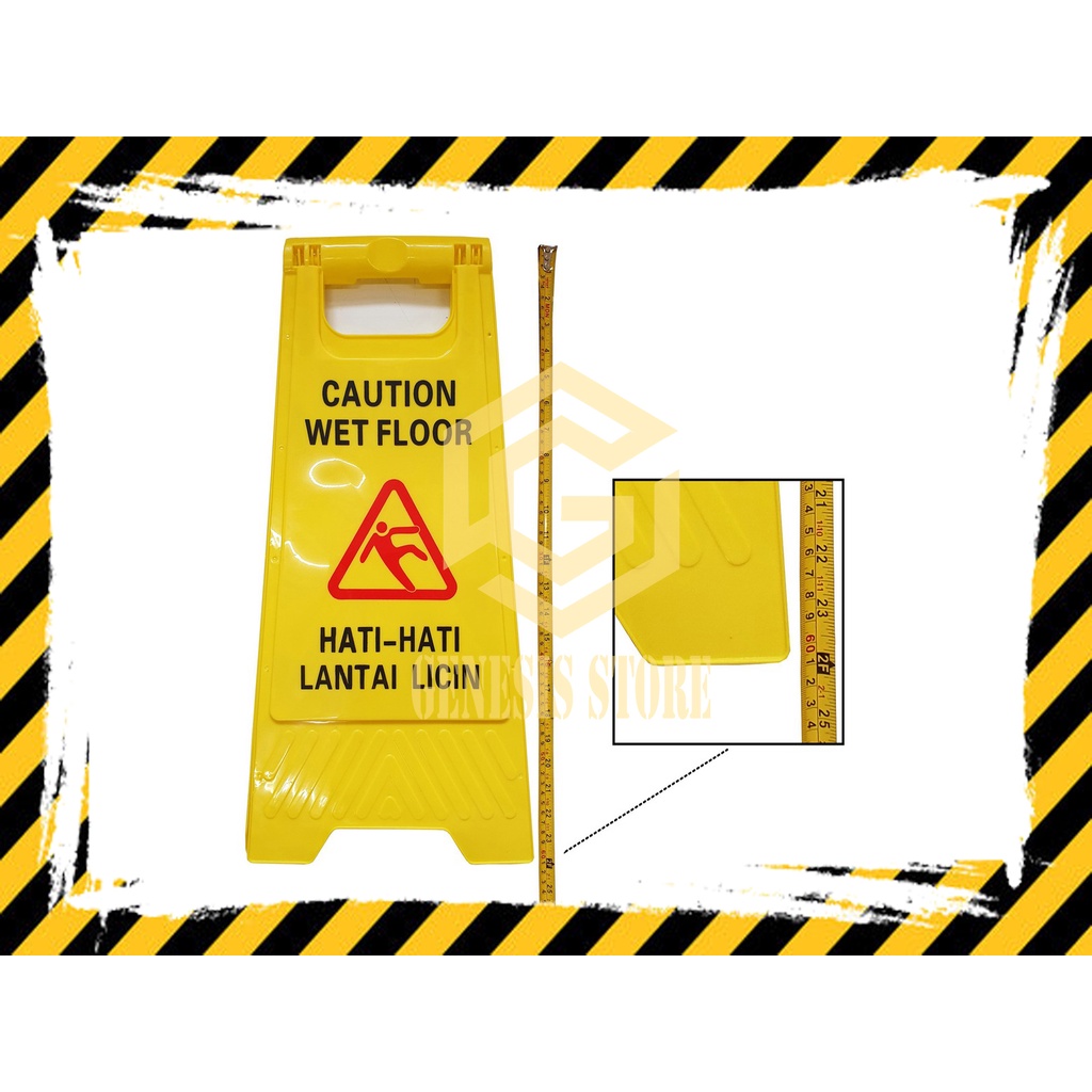 CAUTION WET FLOOR SIGN RAMBU RAMBU PAPAN PERINGATAN PENANDA AWAS