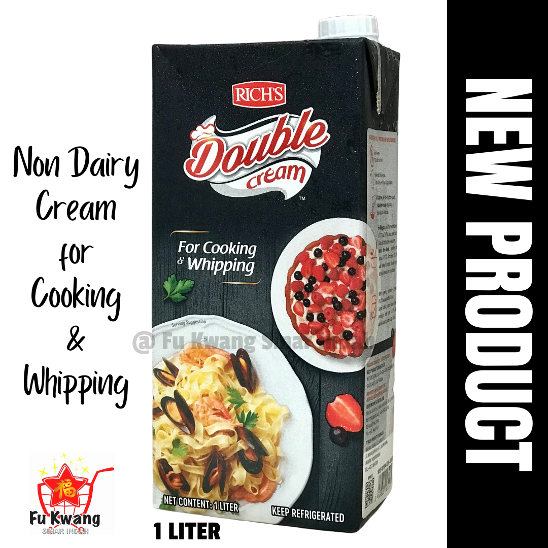 Richs Cooking and Whipping Double Cream 1lt 1ltr 1 L lt liter 1000ml