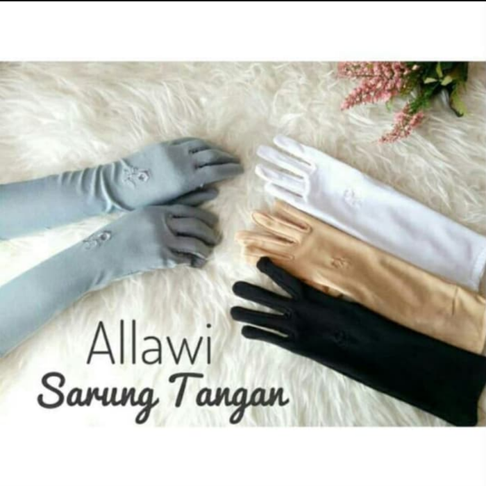 Kaos Tangan Muslimah Sarung Tangan Muslimah Allawi Sarung Tangan Kain Panjang Murah Lazada Indonesia