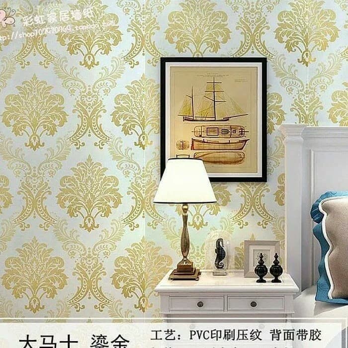 Termurah Dan Bisa Cod Wallpaper Dinding Walpaper Best Royal Gold Sedia Juga R Tidur Cewek Karakter Ruang Tamu Elegan Murah Polos Lazada Indonesia Wallpaper Dinding Ruang Tamu Elegan