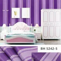 Wallpaper Stiker Dinding Motif Dan Karakter Premium Quality Size 45cm X 10m Salur Ungu Strip Ungu Baby127 Lazada Indonesia