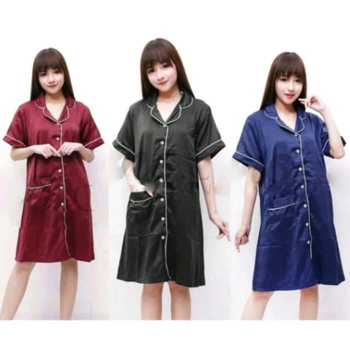 Daster Piyama Satin Velvet Jumbo XXL LD 120