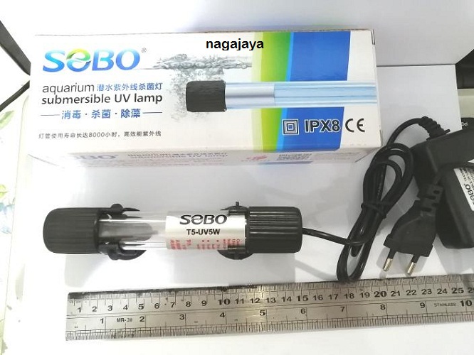 lampu uv aquarium, kolam dan toren toran air 5 watt lampu uv SOBO 5