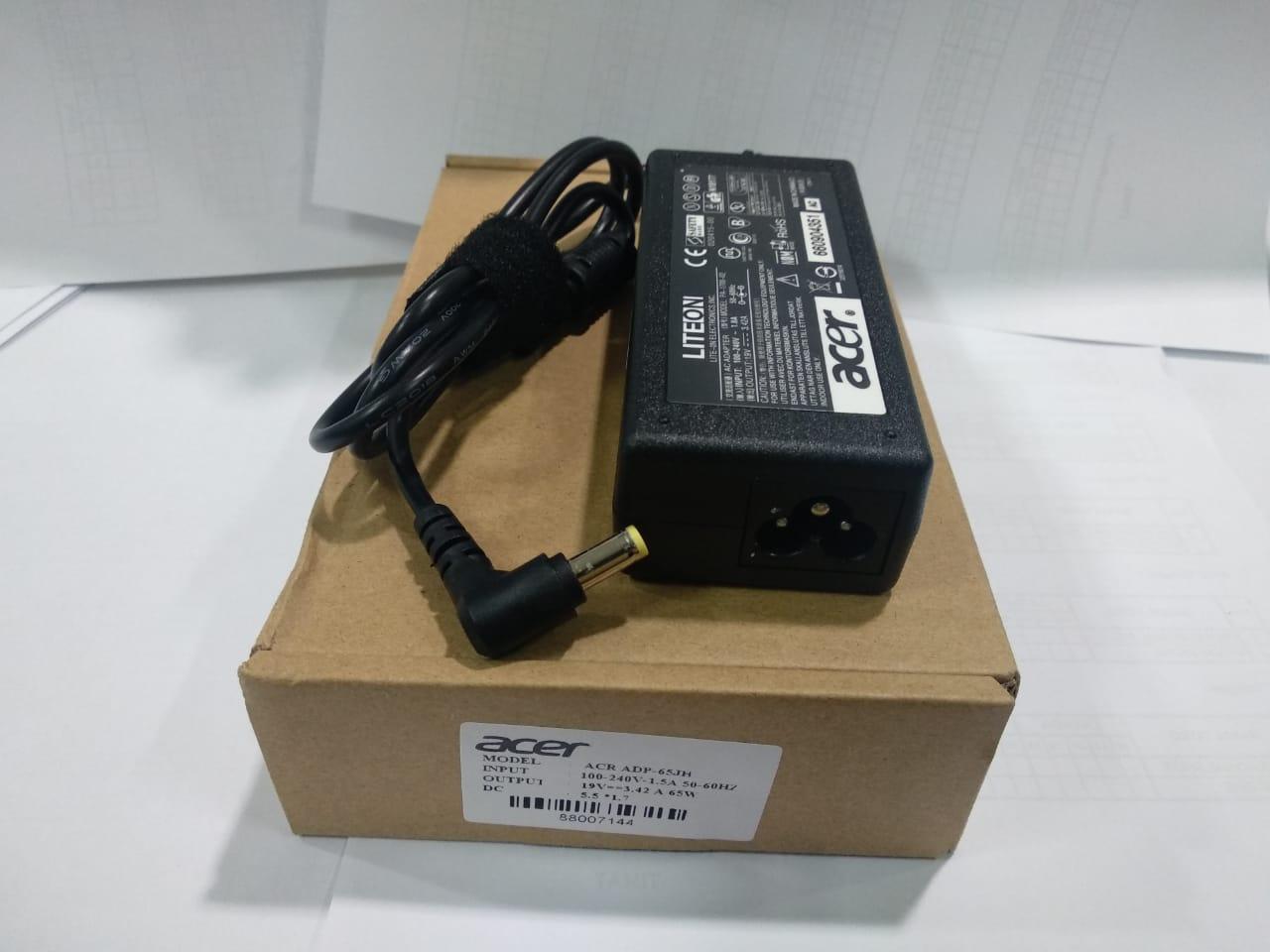 ACER LITE ON ORI Adaptor Charger ACER 19V 3.42 A ADP-65JH DB/ 5.5*1.7mm Acer Aspire 1200 1650 2920 3030 3200 3510 3670 4310 4315 4320 4520 4715Z 4732z 5220 5310 5315 5510 Series