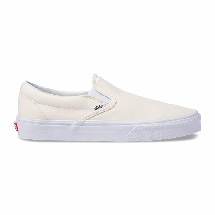 vans slip on cream white