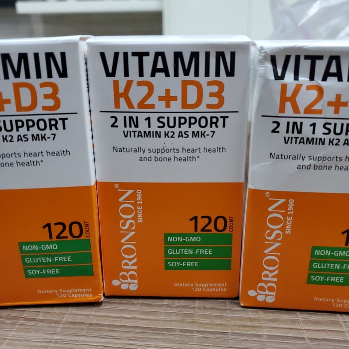 bronson vitamin k2 d3 120 capsules (J8V4) vitamin d3 untuk ibu hamil
