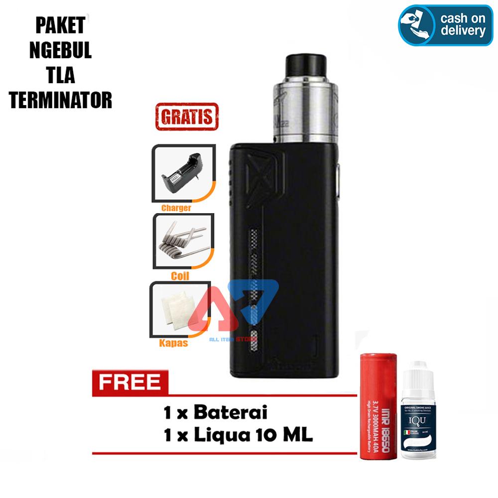 aiS - Paket Siap Ngebul TLA Terminator Rokok Elektrik Vape TLA + Free Baterai Coil Liquid Kapas dan Charger aiS - Paket Siap Ngebul TLA Terminator Rokok Elektrik Vape TLA + Free Baterai Coil Liquid Kapas dan Charger