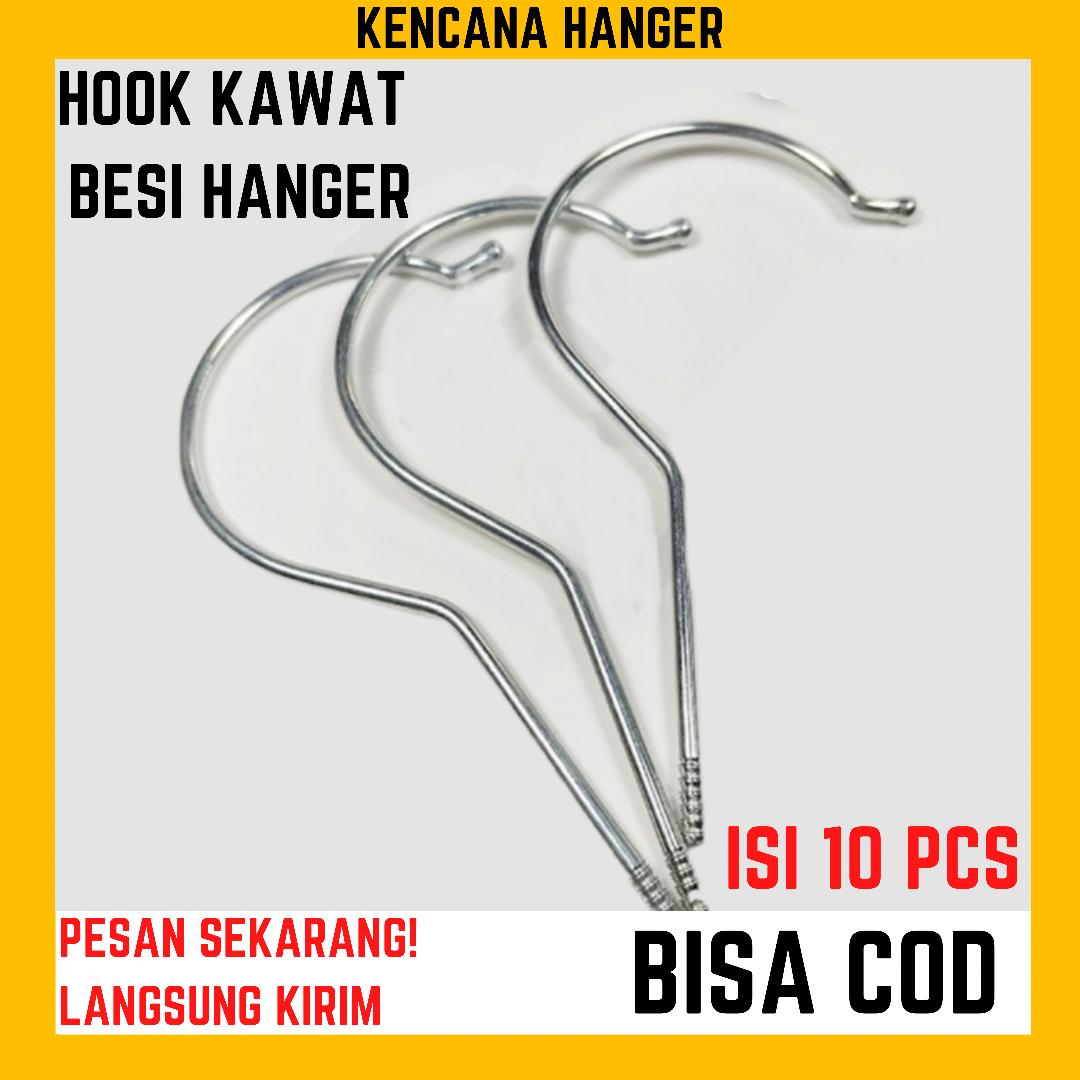 (PER 10 PCS) Hook Cantelan Hanger Kayu / Hook Kawat Hanger/Besi Hook