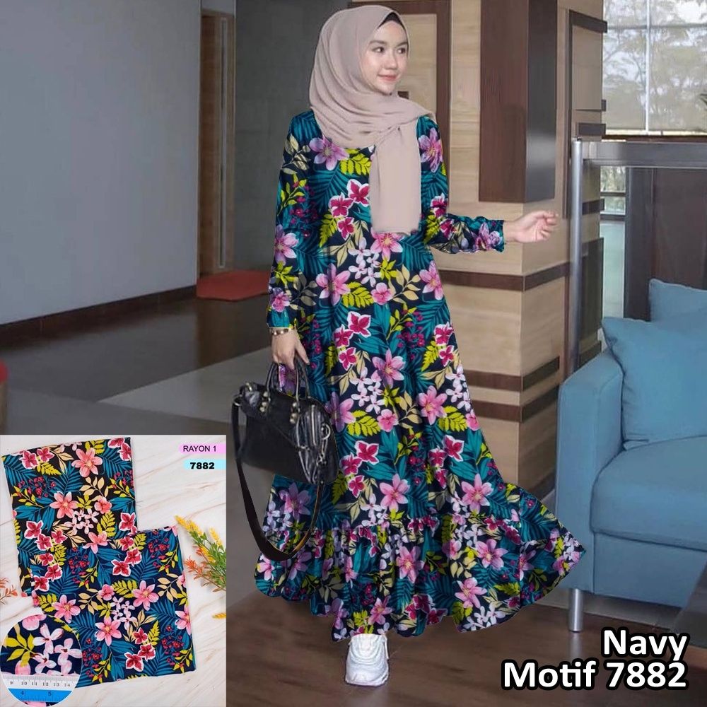Gamis Bunga Bahan Katun Adem Gamis Model Baru Gamis Kekinian Gamis Best Seller Gamis Kembang Baju Bunga2 Lazada Indonesia