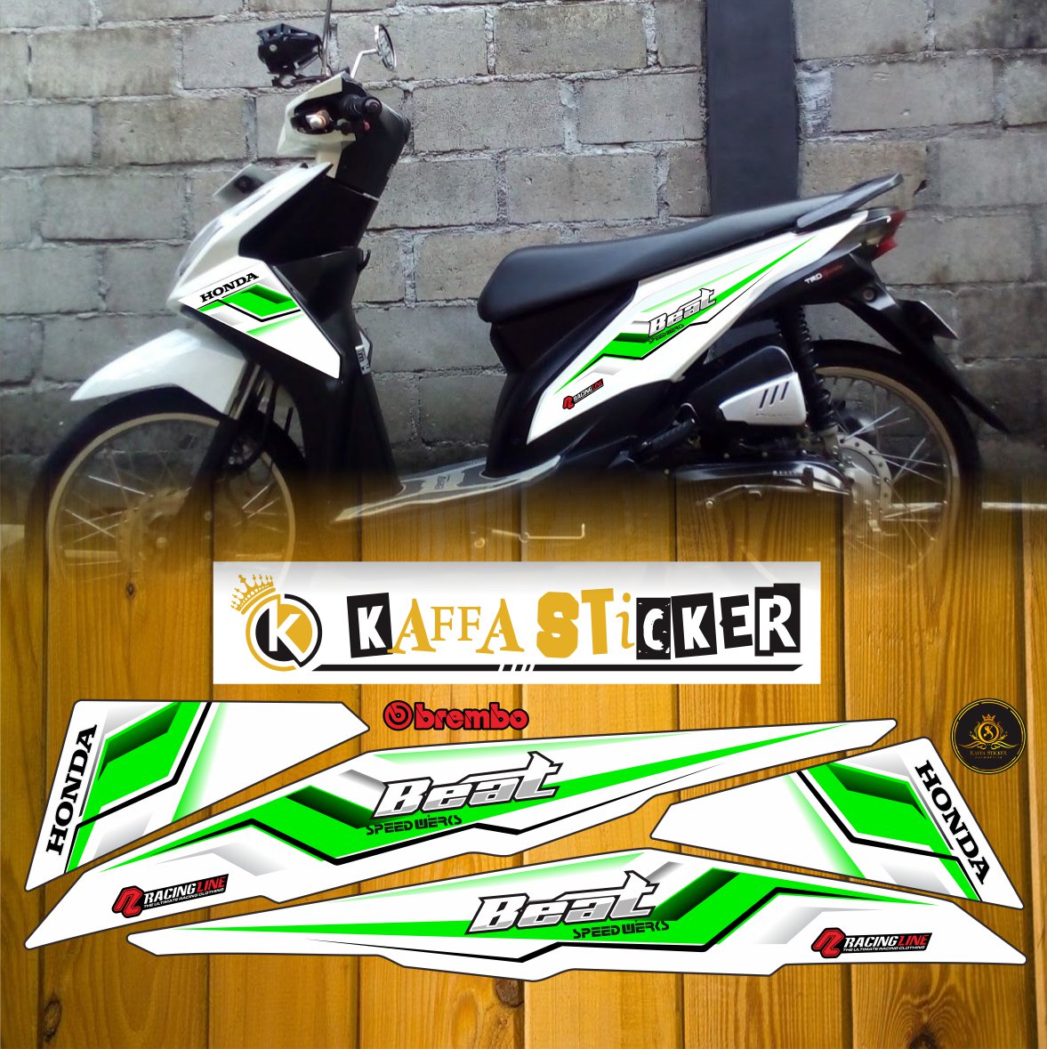 Sticker Striping BEAT FI 2013 2014 2015 Lama Variasi Lis Motor Beat Fi