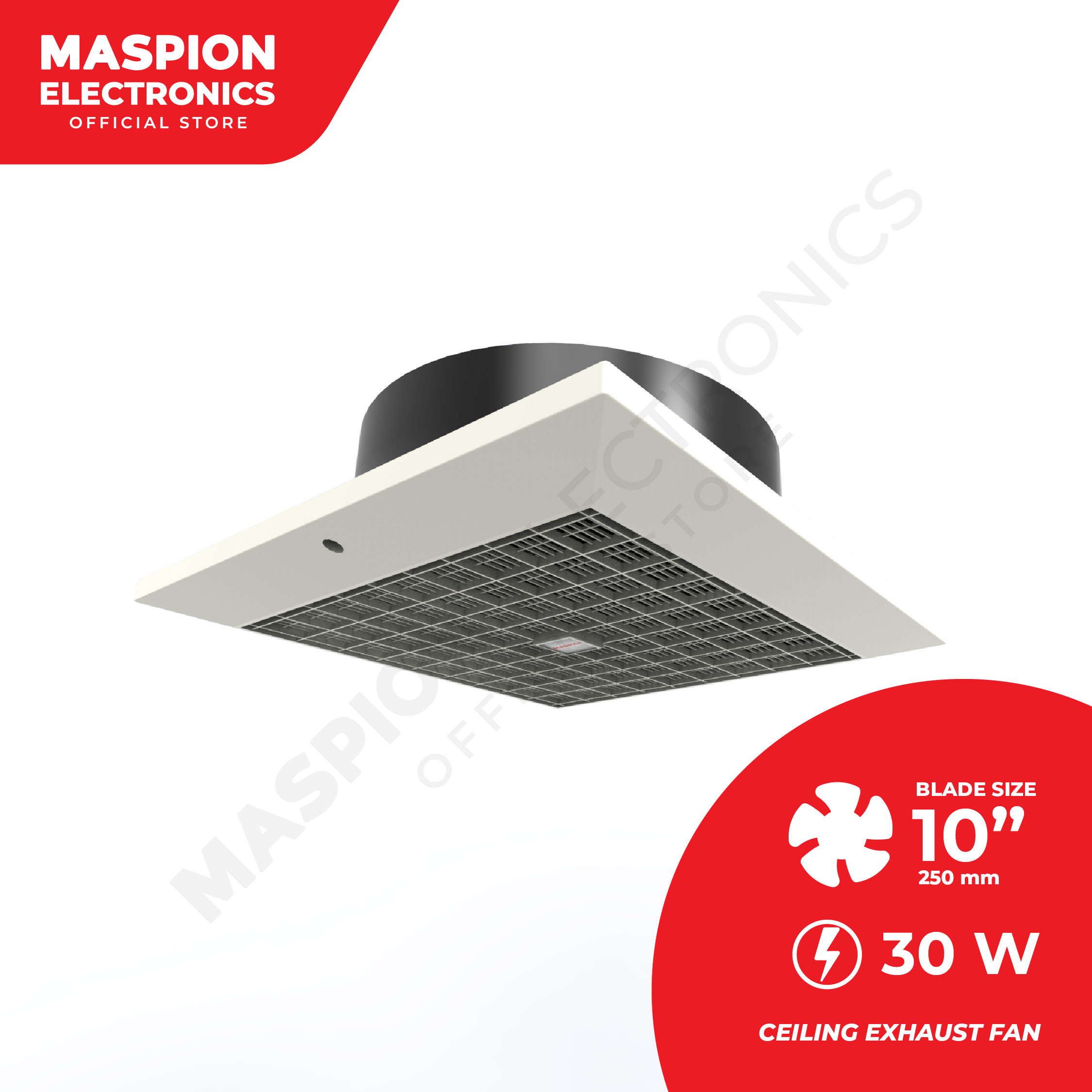 Maspion Kipas Angin Hexos Fan Exhaust Fan Plafon 10 Inch 25 Cm CEF25 FREE ONGKIR