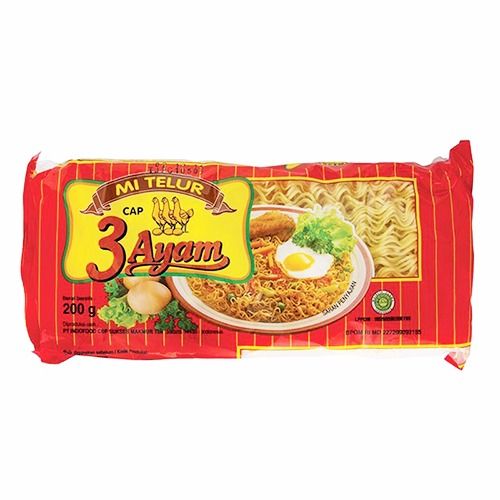 Mie Telur Cap 3 Ayam 200gr Warna Merah Lazada Indonesia