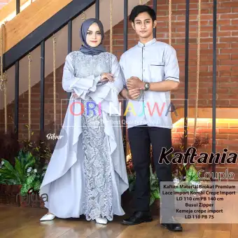 Dress Couple Kaftania Brokat Premium Model Gamis Terbaru 2020 Untuk Remaja Model Baju Dress
