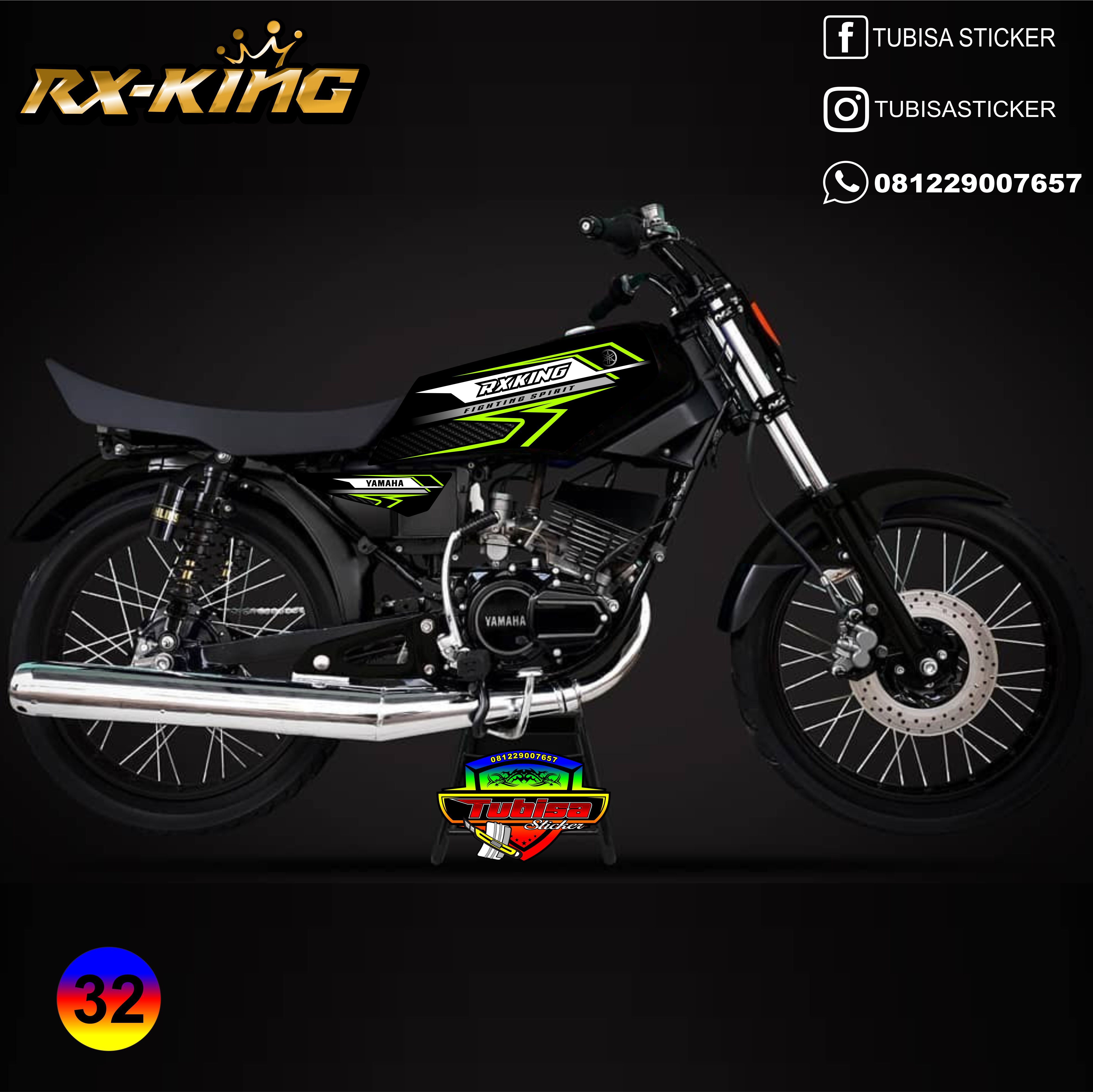 Sticker Striping Variasi Rx King Striping Motor Rx King TBS 032 Lazada Indonesia