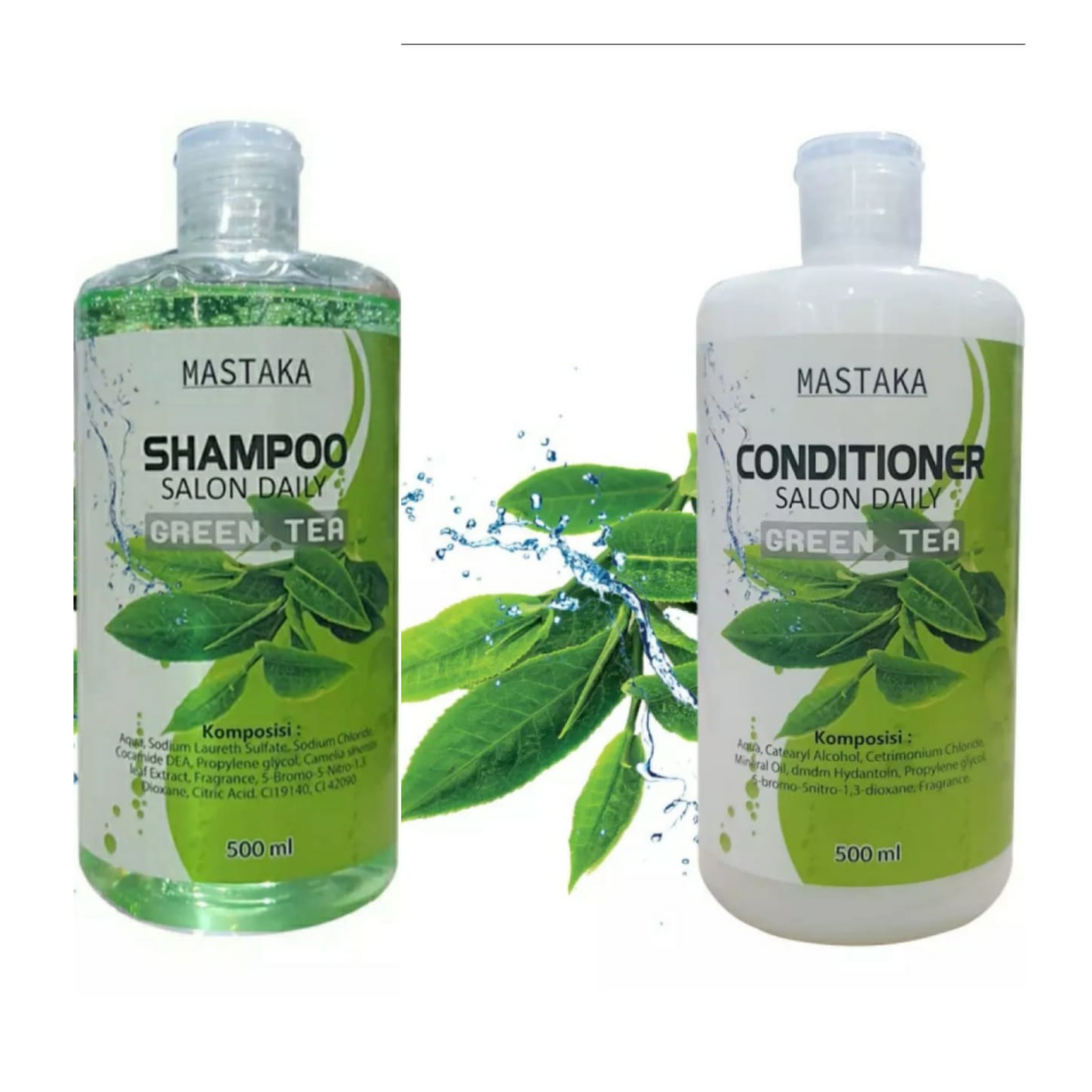 PAKET GREENTEA SHAMPOO DAN CONDITIONER SALON DAILY MASTAKA500mL