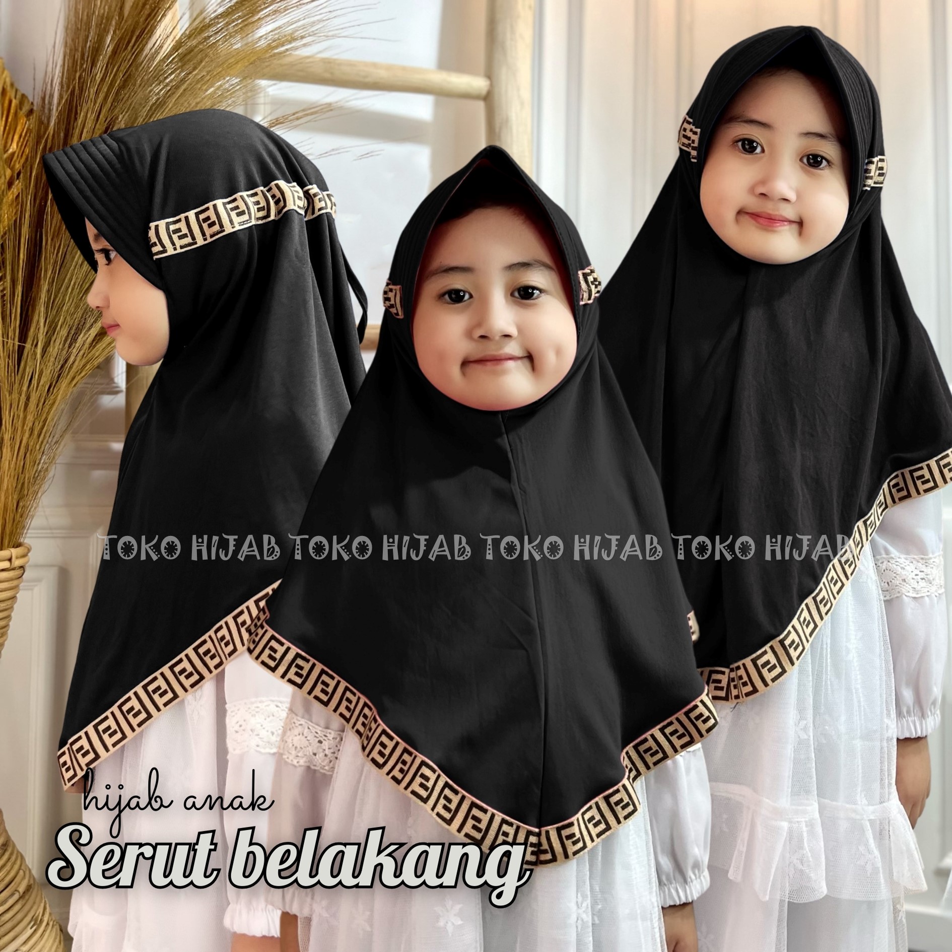 Jilbab Anak Serut Belakang / Jilbab Serut Anak TK / Jilbab Anak Fendi ...