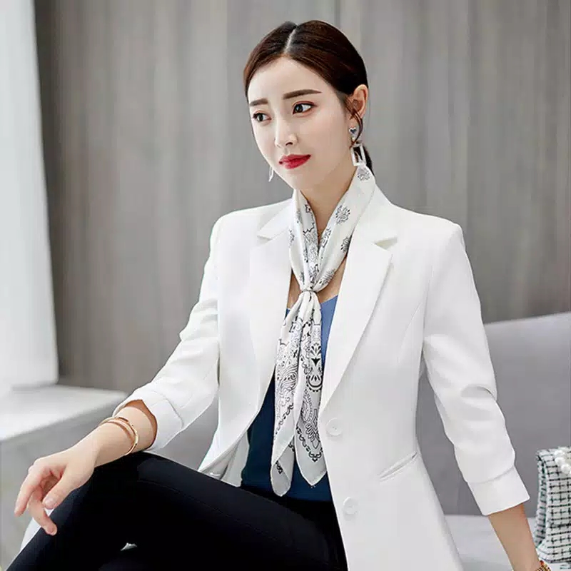  Model  Baju  Jas Resmi  Wanita  Blazer Wanita  Azzuma Black Jas Kerja  Cewek Kantor Resmi  Formal 