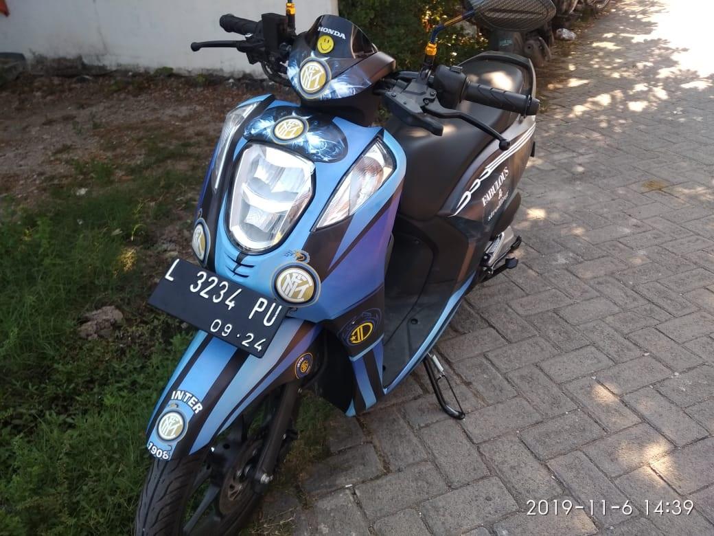 Decal Stiker Motor Honda Genio Inter Milan V2 Grade B By Master