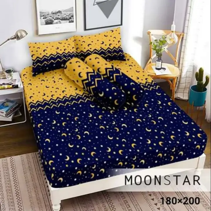 Sprei Motif Starmoon Bulan Bintang King Uk 160x200 Harga Promo Lazada Indonesia