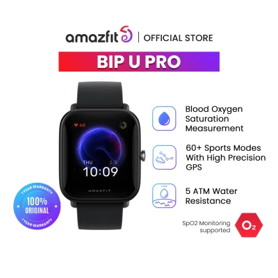 Amazfit BIP U Pro Bluetooth Smartwatch Original Fashion Style 60 Sport Mode Wearable Smart Device Garansi Resmi