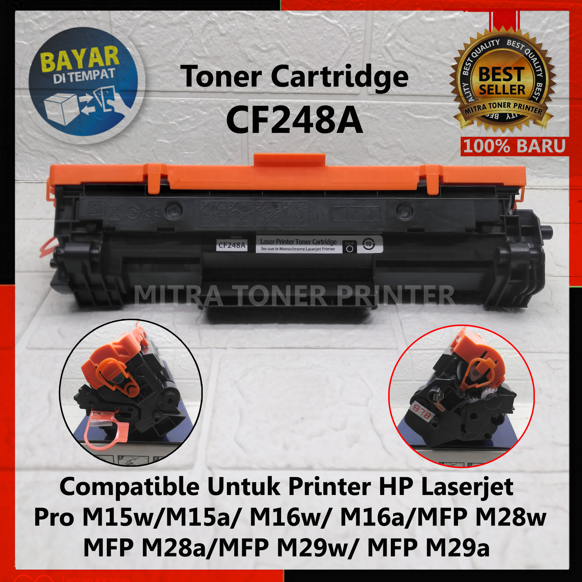 Toner Cartridge Compatible Untuk Printer Hp Laserjet Pro M15 Dan M28 Toner Cartridge Cf248a 48a Lazada Indonesia