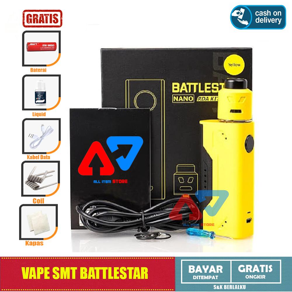 Paket Siap Ngebul Vape Murah IV SMT Battlestar NANO Kit 80W Rokok Elektrik Vape + Free Coil Baterai Liquid Kapas dan Kabel USB Paket Siap Ngebul Vape Murah IV SMT Battlestar NANO Kit 80W Rokok Elektrik Vape + Free Coil Baterai Liquid Kapas dan Kabel USB