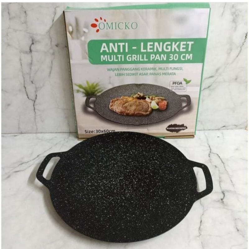 Panggangan Multi Grill Pan OMICKO / Wajan Panggang Keramik Lazada