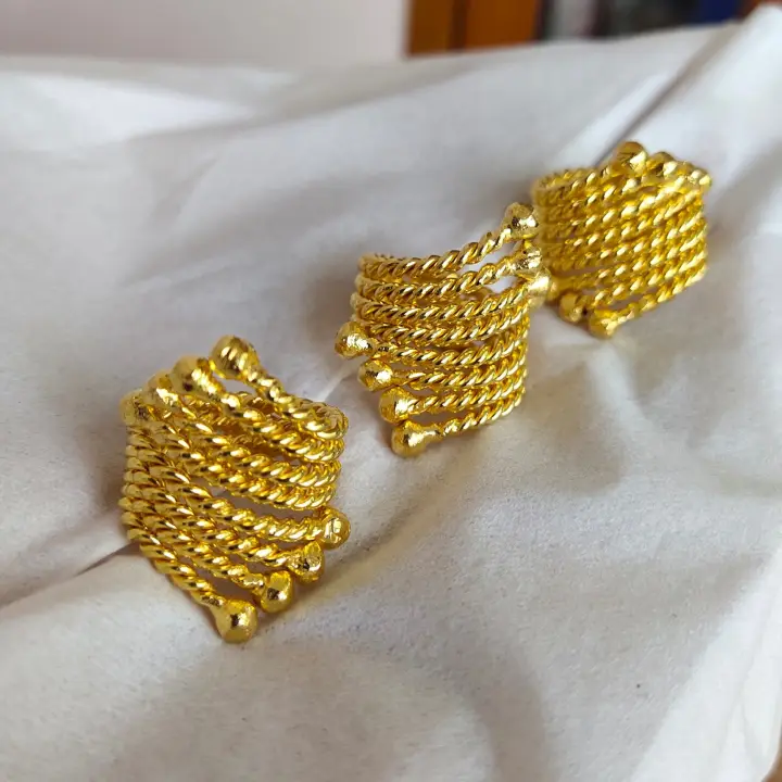 Cincin Lilit Kipas Lapis Emas 24k Lazada Indonesia