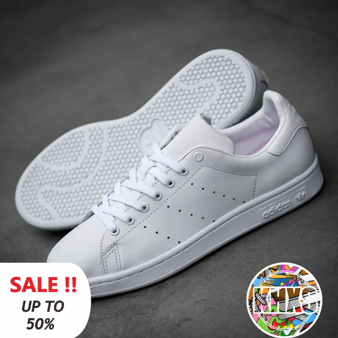 white leather adidas