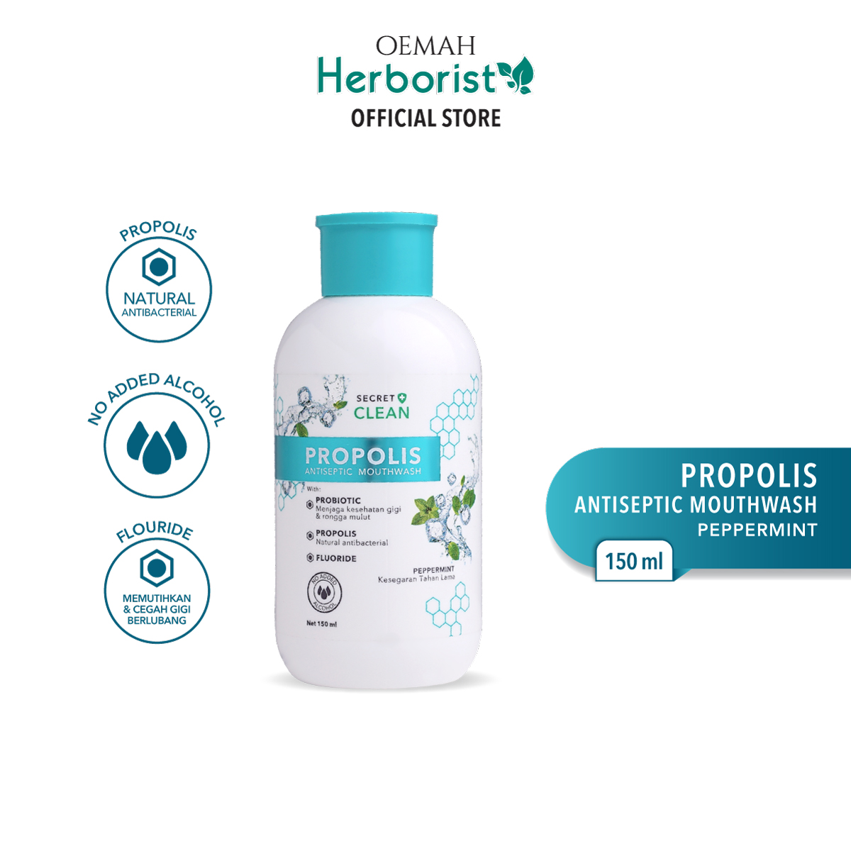 Secret Clean Propolis Antiseptic Mouthwash 150ml (1pcs) Lazada Indonesia