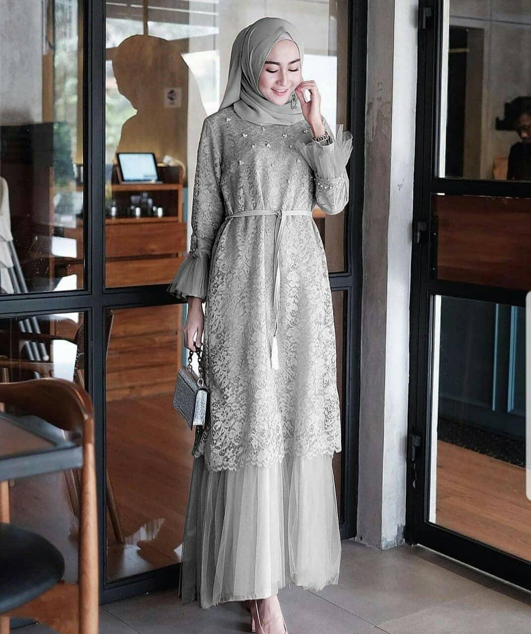 gaun long dress pesta