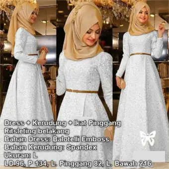 maxi dress putih