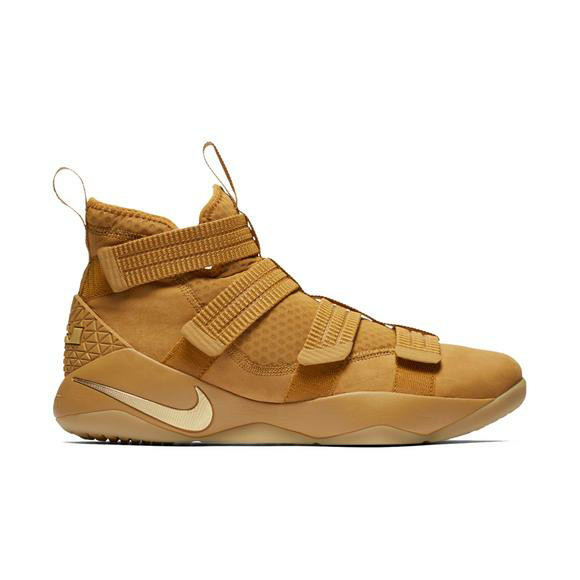Sepatu Ṉiḵe Lebron Soldier 11 Wheat Tan 